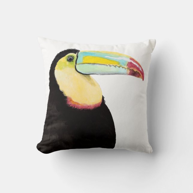 Tropischer Toucan Bird Kissen (Vorderseite)
