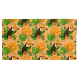 Tropischer Toucan Bird Nahtloses Muster Kissenbezug