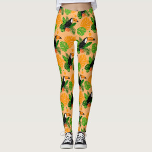Tropischer Toucan Bird Nahtloses Muster Leggings