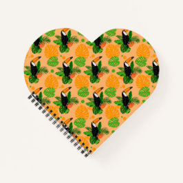 Tropischer Toucan Bird Nahtloses Muster Notizbuch