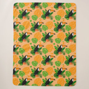 Tropischer Toucan Bird Nahtloses Muster Sherpadecke