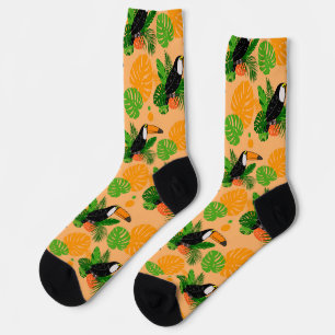 Tropischer Toucan Bird Nahtloses Muster Socken