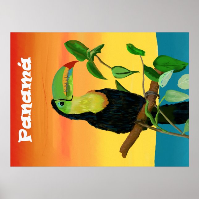 Tropischer Toucan Bird Poster (Vorne)