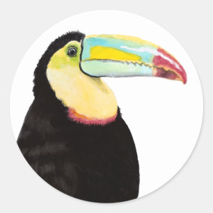 Tropischer Toucan Bird Runder Aufkleber