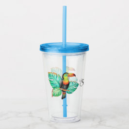Tropischer Toucan Parrot Personalisiert Acryltrinkbecher