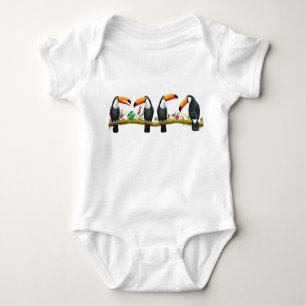 Tropischer Toucan Vogel-Baby-Einteiler Baby Strampler