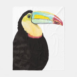 Tropischer Toucan Vogel Fleecedecke