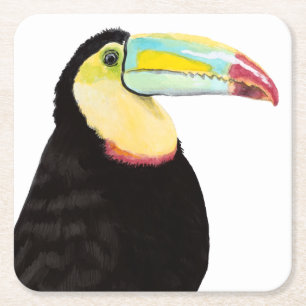 Tropischer Toucan Vogel Rechteckiger Pappuntersetzer