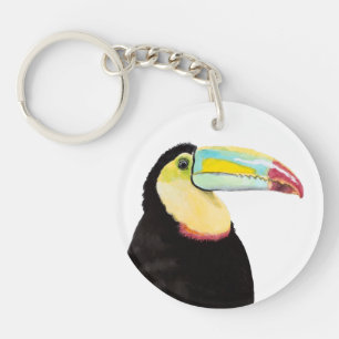 Tropischer Toucan Vogel Schlüsselanhänger