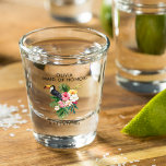 Tropischer Toucan Wedding Bridesmaid Personalisier Schnapsglas<br><div class="desc">Tropischer Toucan Botanisches Personalisiertes Shot Glass.</div>