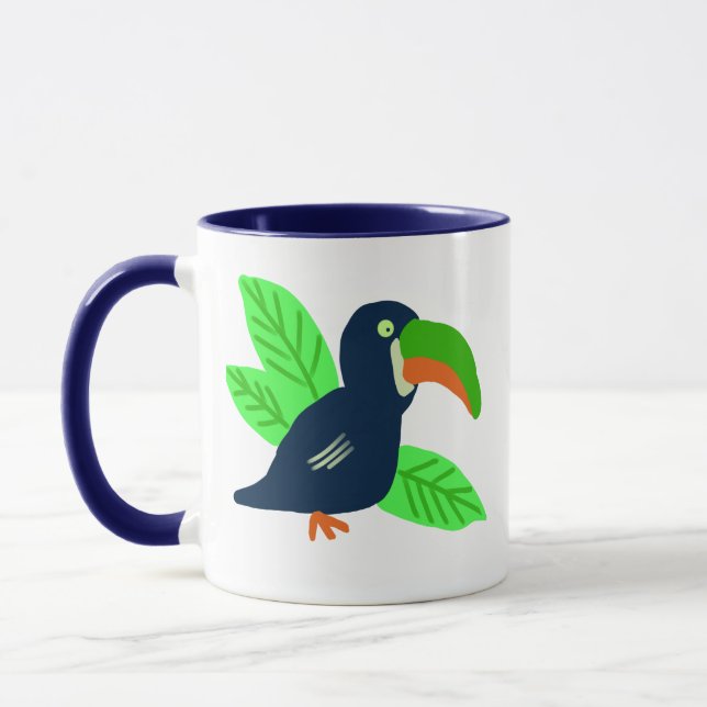 Tropischer Touch und Blätter Tasse (Links)