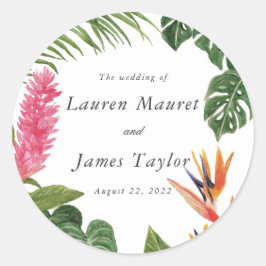 Tropischer Traum Runder Aufkleber