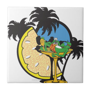 Tropischer Urlaub Gecko Fliese