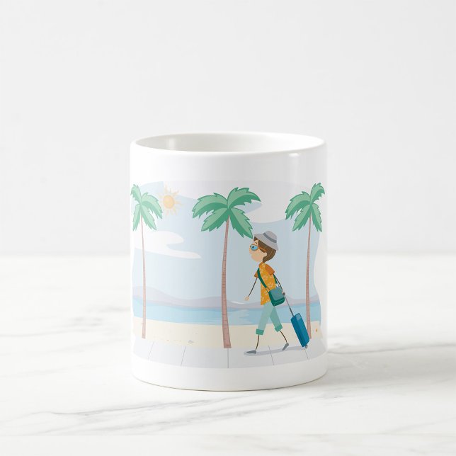 Tropischer Urlaub Reisende Spaß Beach Reisen Kaffeetasse (Von Creator hochgeladen)