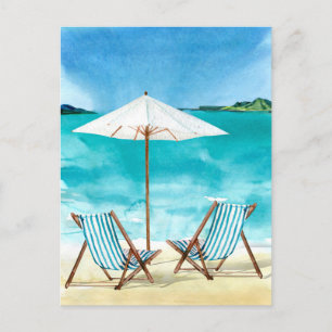Tropischer Urlaub Wasser Meer Strand Postkarte