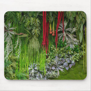 Tropischer vertikaler Garten Moos- und Blätter-Mus Mousepad