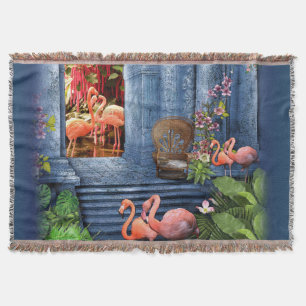 Tropischer Vintage-Blau-Marble-Palast Decke