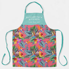 Tropischer Vogel des Paradieses und des Orchideen  Schürze