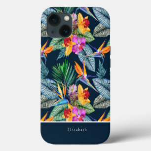 Tropischer Vogelparadies und Orchidee iPhone 13 Hülle