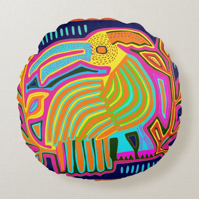 Tropischer Volkspark Rundes Kissen (Vorderseite)