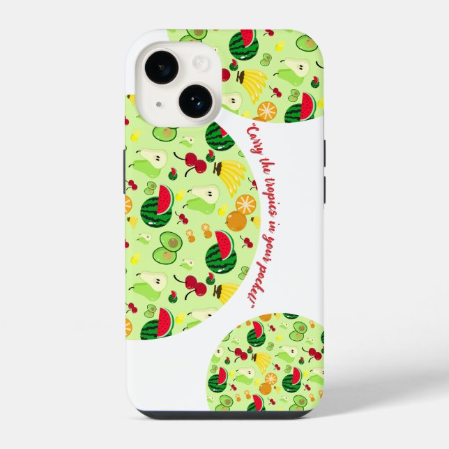 Tropischer Wahnsinn iPhone Hülle (Rückseite)