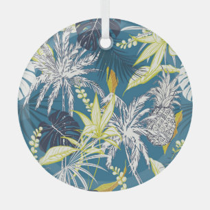 Tropischer Wald: Farbige Handzeichnung. Ornament Aus Glas