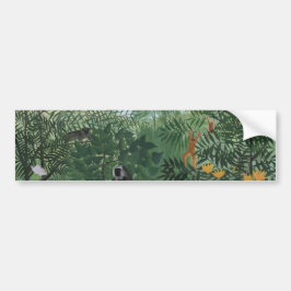 Tropischer Wald mit Affen und Schlange (Rousseau) Autoaufkleber