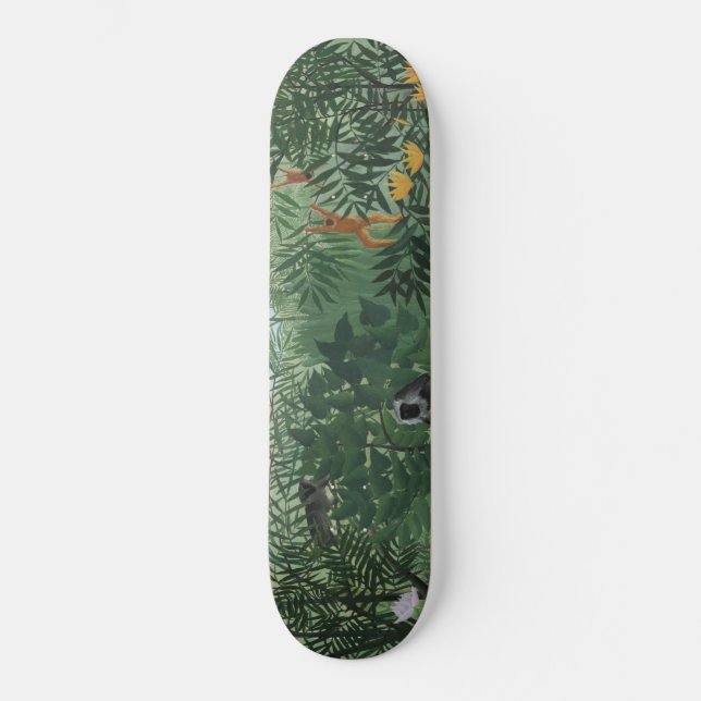 Tropischer Wald mit Affen und Schlange (Rousseau) Skateboard (Vorderseite)