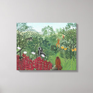 Tropischer Wald mit Monkeys, 1910 (Öl auf Leinwanddruck