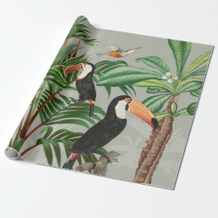 Tropischer Wald & Toucan Birds Geschenkpapier