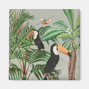 Tropischer Wald & Toucan Birds Magnet