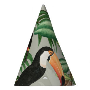 Tropischer Wald & Toucan Birds Partyhütchen