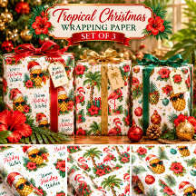 Tropischer Weihnachts-Ananas-Flamingo
