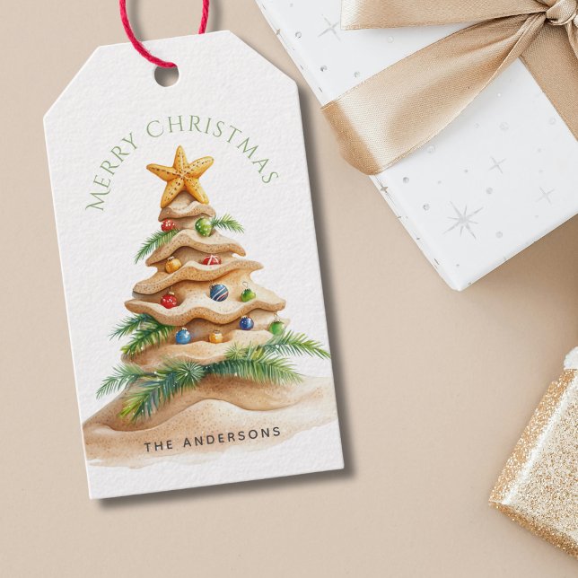 Tropischer Weihnachtsbaum Geschenkanhänger (Von Creator hochgeladen)