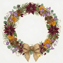 Tropischer Weihnachtskranz Keramik-Ornament