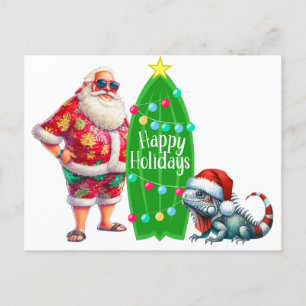 Tropischer Weihnachtsmann Postkarte