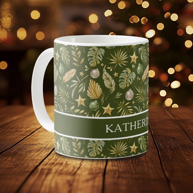 Tropischer Weihnachtsname Kaffeetasse (Von Creator hochgeladen)
