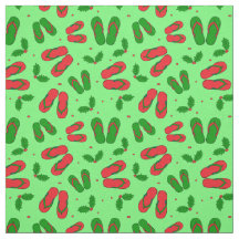 Tropischer Weihnachtsstrand Flip Flops und Holly