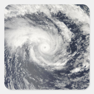 Tropischer Wirbelsturm Edzani auf den Südinder Oc Quadratischer Aufkleber