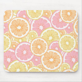Tropischer Zitrusfrüchte Rosa Gelbfrucht Sommer Mousepad