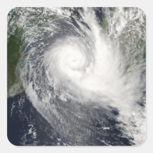 Tropischer Zyklon Quadratischer Aufkleber