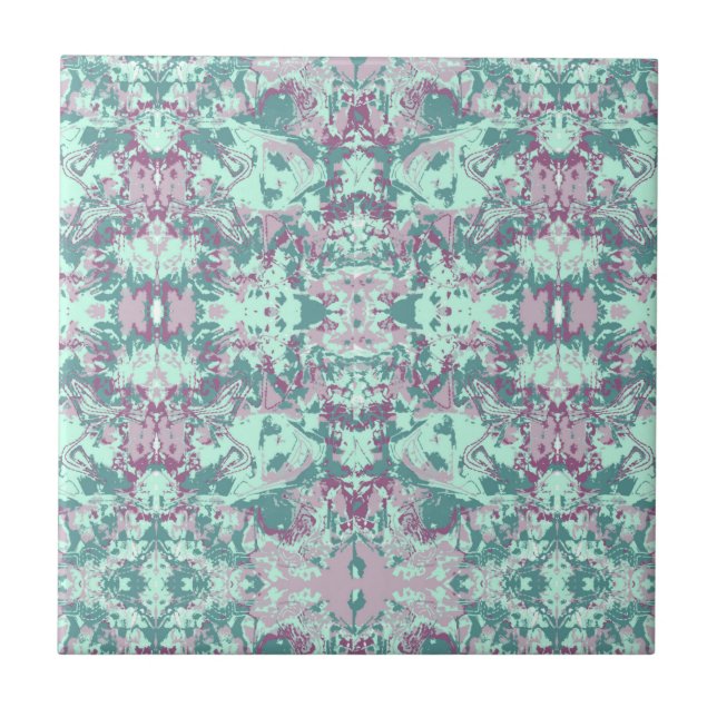 Tropisches Abstraktes Exklusivmuster Fliese (Vorderseite)