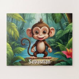 Tropisches Affenparadies Personalisiert Puzzle