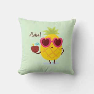 Tropisches Ananas-Aloha-Ananas-Dekokissen Kissen