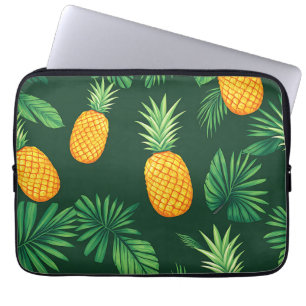 Tropisches Ananas-Blatt-Muster Laptopschutzhülle