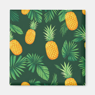Tropisches Ananas-Blatt-Muster Magnet