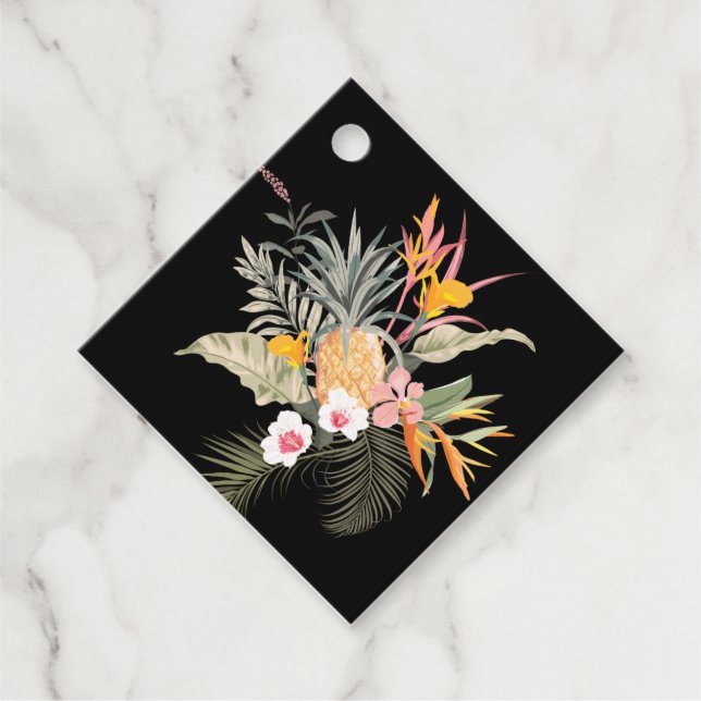 Tropisches Ananas-Brautparty Geschenkanhänger (Vorderseite)