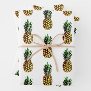 Tropisches Ananas-Foto Weihnachten Geschenkpapier Set