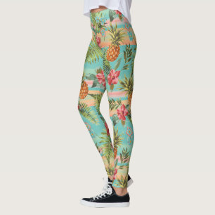 Tropisches Ananas-Früchte Blumenmuster Leggings
