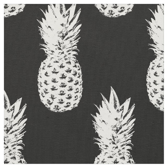 Tropisches Ananas-Fruchtmuster Stoff (Nahaufnahme)